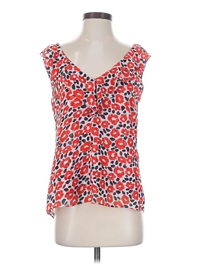 Pre-owned Cabi Tank Top Red Sweetheart Neckline Tops