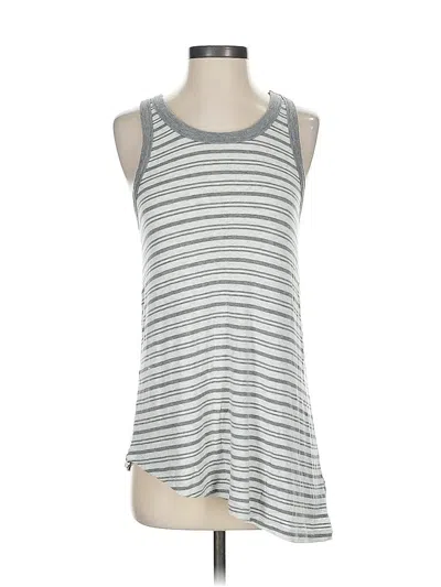 Pre-owned Cabi Tank Top Silver Halter Neckline Tops