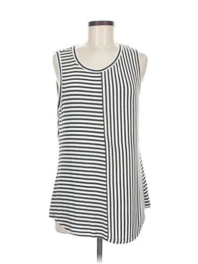 Pre-owned Cabi Tank Top Silver One Shoulder Neckline Tops