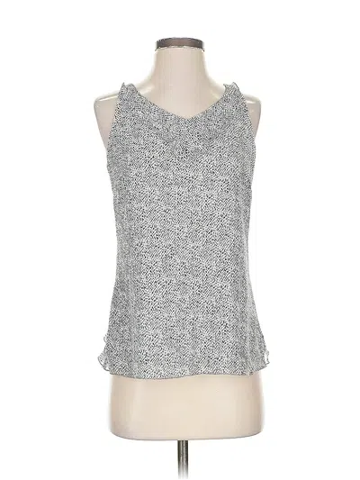 Pre-owned Cabi Tank Top Silver Tweed Pattern Halter Neckline Tops