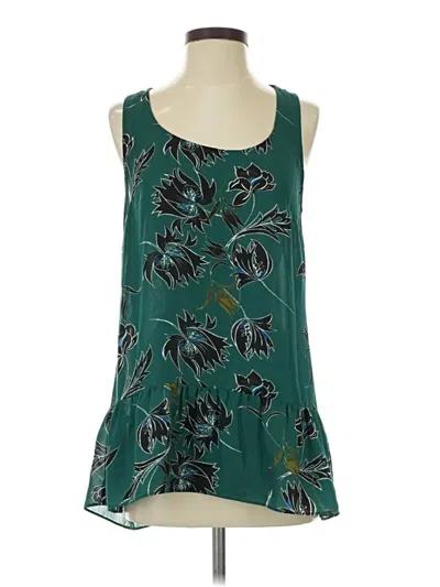 Pre-owned Cabi Tank Top Teal Halter Neckline Tops In Blue