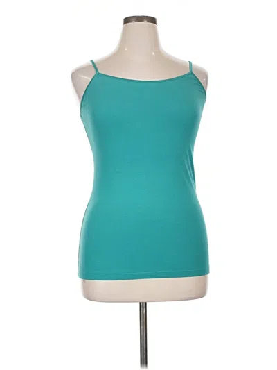 Pre-owned Cabi Tank Top Teal Strapless Neckline Tops