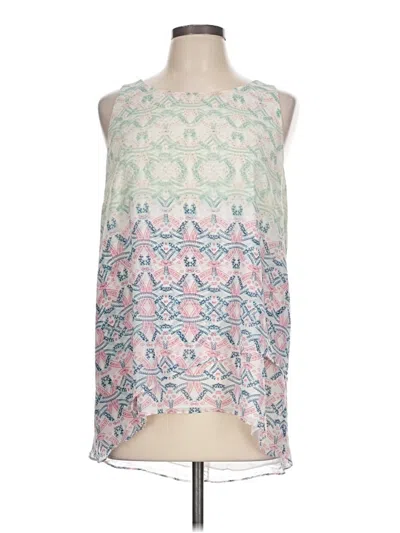 Pre-owned Cabi Tank Top White Boatneck Tops