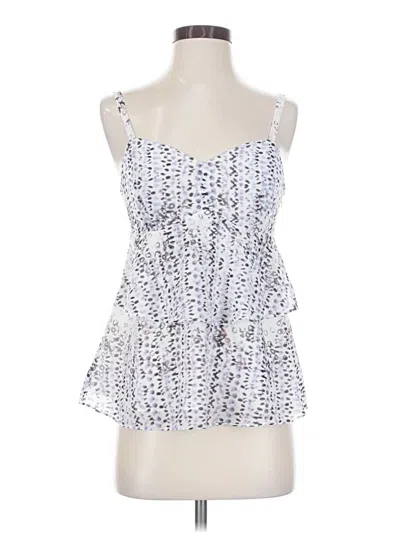 Pre-owned Cabi Tank Top White Strapless Neckline Tops