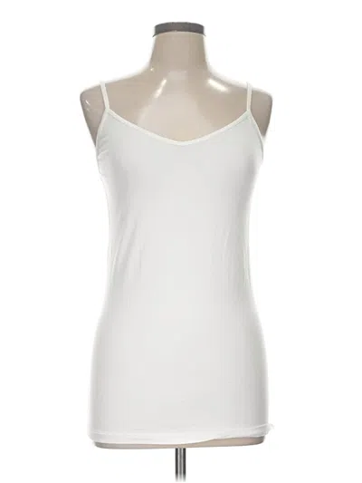 Pre-owned Cabi Tank Top White Strapless Neckline Tops