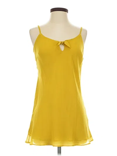 Pre-owned Cabi Tank Top Yellow Halter Neckline Tops