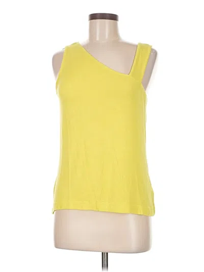 Pre-owned Cabi Tank Top Yellow One Shoulder Neckline Tops