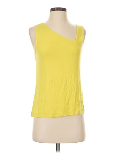 Pre-owned Cabi Tank Top Yellow Strapless Neckline Tops