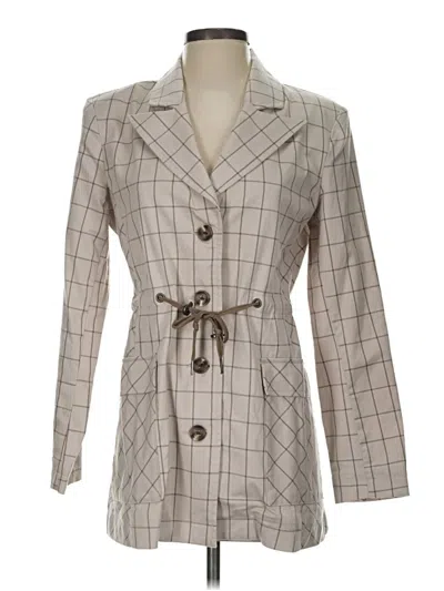Pre-owned Cabi Trenchcoat In Gray