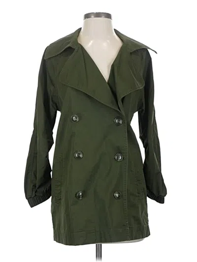 Pre-owned Cabi Trenchcoat In Green