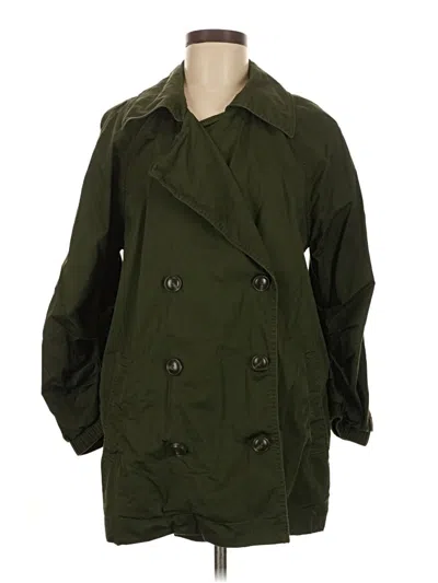 Pre-owned Cabi Trenchcoat In Green