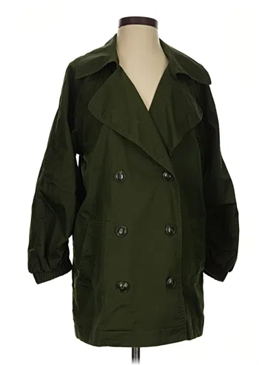 Pre-owned Cabi Trenchcoat In Green