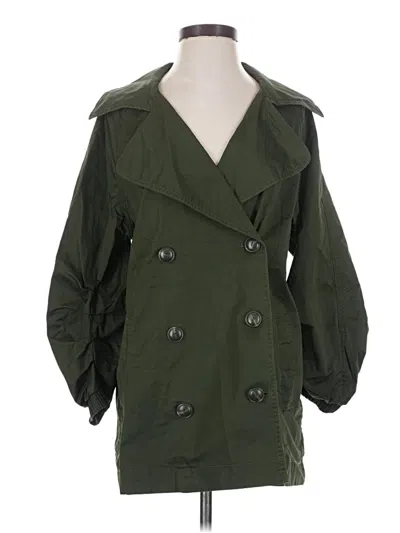 Pre-owned Cabi Trenchcoat In Green
