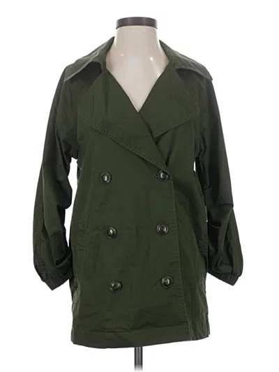 Pre-owned Cabi Trenchcoat In Green