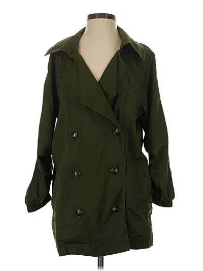 Pre-owned Cabi Trenchcoat In Green