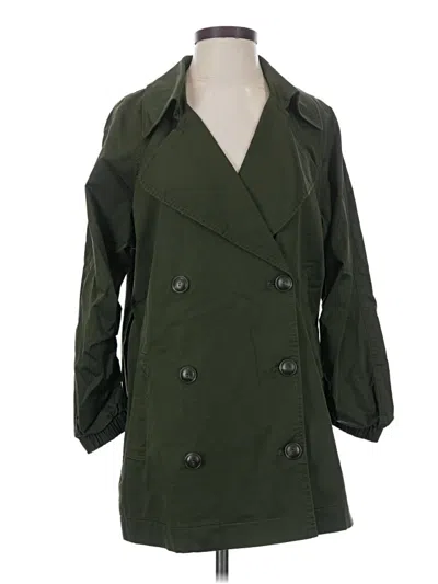 Pre-owned Cabi Trenchcoat In Green