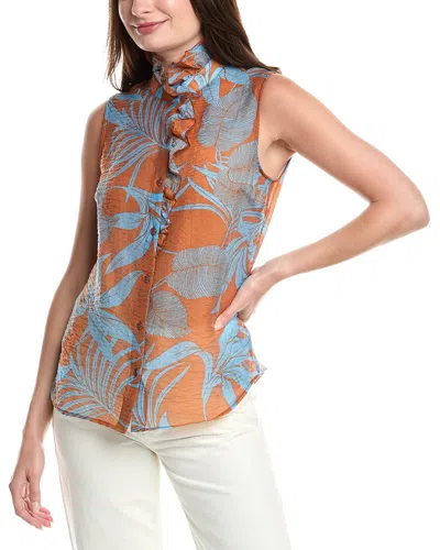 Cabi Tropical Top In Blue