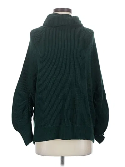 Pre-owned Cabi Turtleneck Sweater In Green