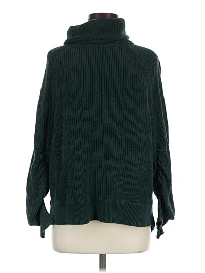 Pre-owned Cabi Turtleneck Sweater In Green