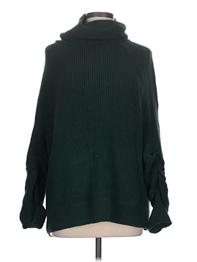 Pre-owned Cabi Turtleneck Sweater In Green