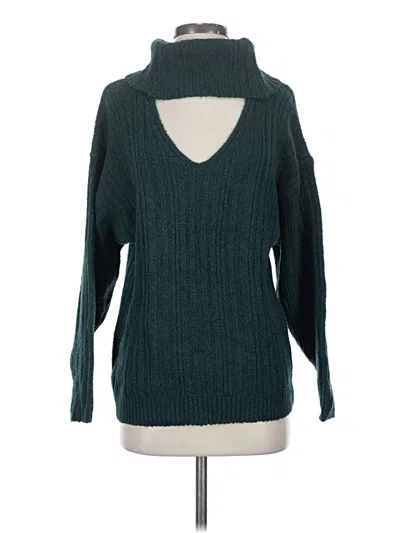 Pre-owned Cabi Turtleneck Sweater In Teal