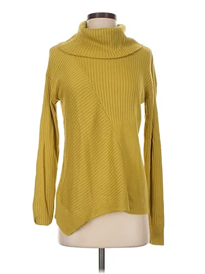 Pre-owned Cabi Turtleneck Sweater In Yellow