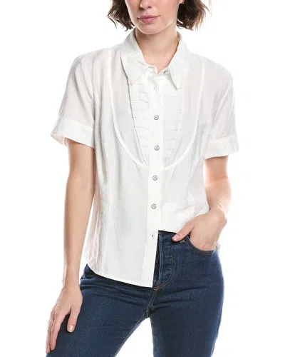Cabi Tuxedo Top In White