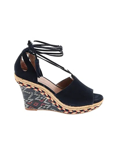 Pre-owned Cabi Wedges In Blue