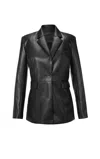 Cabi Women's James Leather Jacket In Black In Black