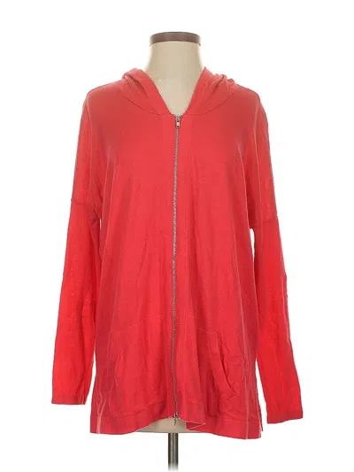 Pre-owned Cabi Zip Up Hoodie In Red