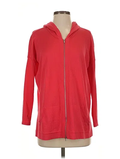 Pre-owned Cabi Zip Up Hoodie In Red