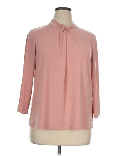 Pre-owned Cable & Gauge 3/4 Sleeve Blouse In Pink