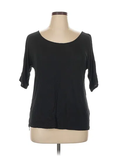 Pre-owned Cable & Gauge 3/4 Sleeve T-shirt In Black