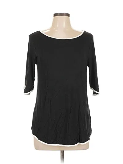 Pre-owned Cable & Gauge 3/4 Sleeve T-shirt In Black