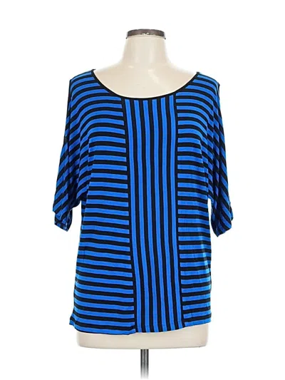 Pre-owned Cable & Gauge 3/4 Sleeve T-shirt In Blue