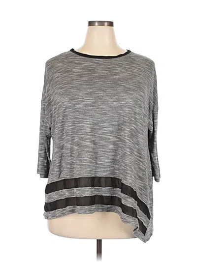 Pre-owned Cable & Gauge 3/4 Sleeve T-shirt In Gray