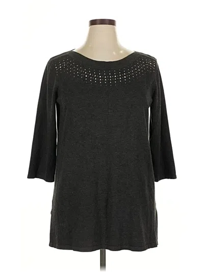 Pre-owned Cable & Gauge 3/4 Sleeve T-shirt In Gray