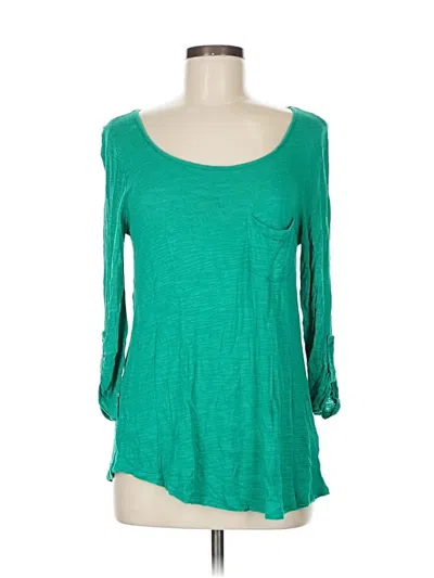 Pre-owned Cable & Gauge 3/4 Sleeve T-shirt In Green