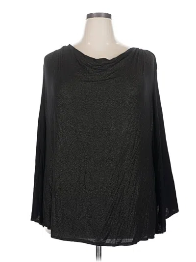 Pre-owned Cable & Gauge 3/4 Sleeve Top Black Cowl Neck Tops