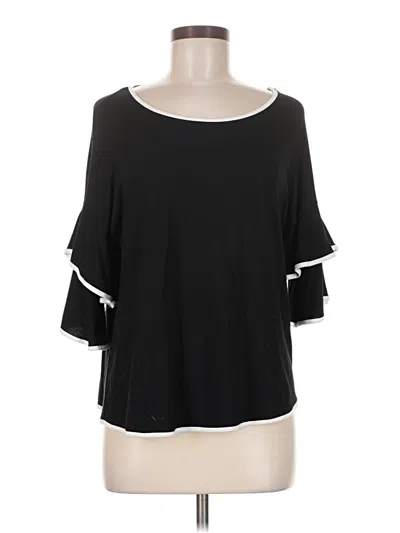 Pre-owned Cable & Gauge 3/4 Sleeve T-shirt In Black