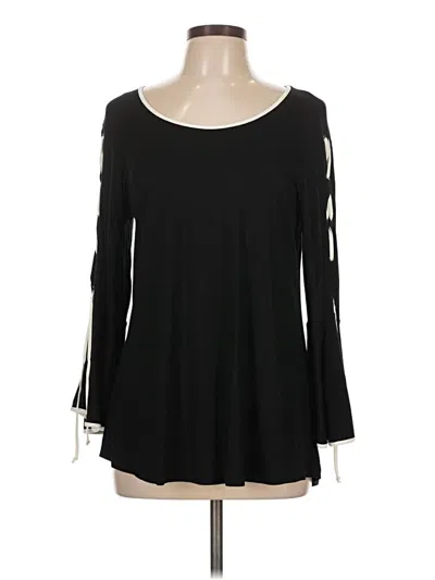 Pre-owned Cable & Gauge 3/4 Sleeve T-shirt In Black