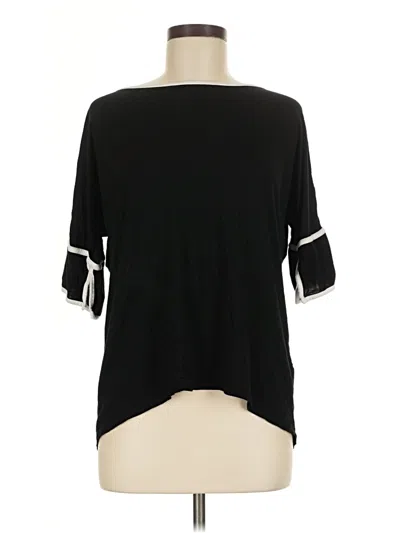 Pre-owned Cable & Gauge 3/4 Sleeve T-shirt In Black