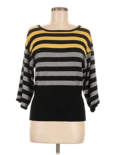 Pre-owned Cable & Gauge 3/4 Sleeve T-shirt In Black