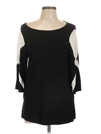 Pre-owned Cable & Gauge 3/4 Sleeve T-shirt In Black