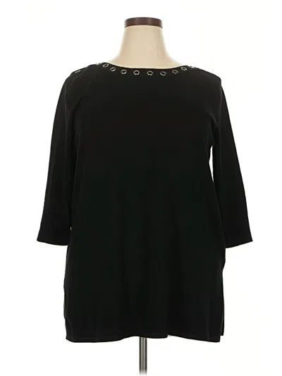 Pre-owned Cable & Gauge 3/4 Sleeve T-shirt In Black