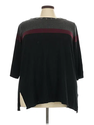 Pre-owned Cable & Gauge 3/4 Sleeve T-shirt In Black