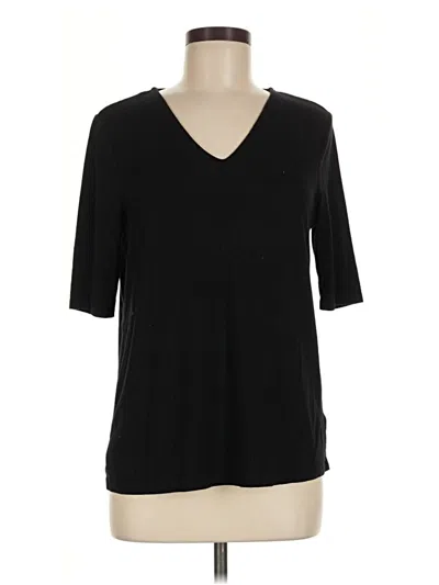 Pre-owned Cable & Gauge 3/4 Sleeve T-shirt In Black