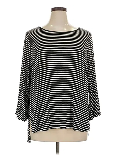 Pre-owned Cable & Gauge 3/4 Sleeve T-shirt In Black