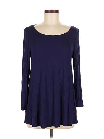 Pre-owned Cable & Gauge 3/4 Sleeve T-shirt In Blue