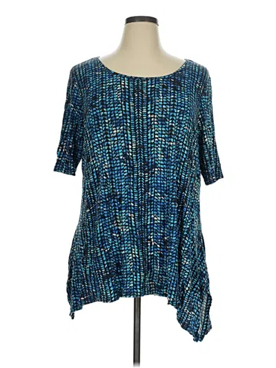 Pre-owned Cable & Gauge 3/4 Sleeve T-shirt In Blue